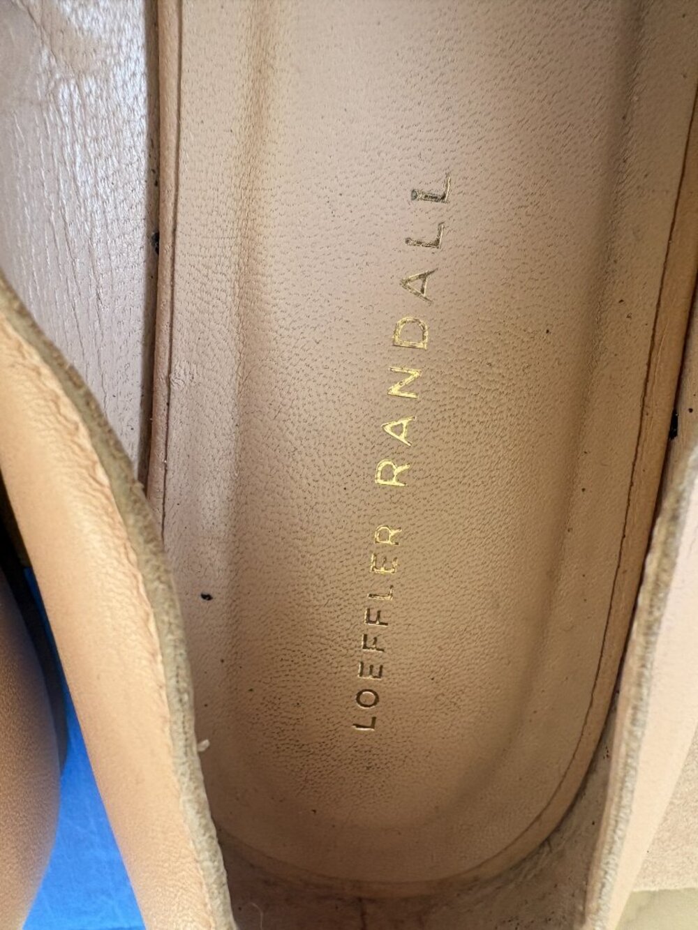 Loeffler Randall Nude Beige Leather Pointed Toe Ballet Flats Size 10 - Picture 13 of 13